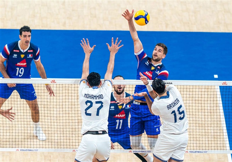 شکست تیم ملی والیبال ایران مقابل فرانسه