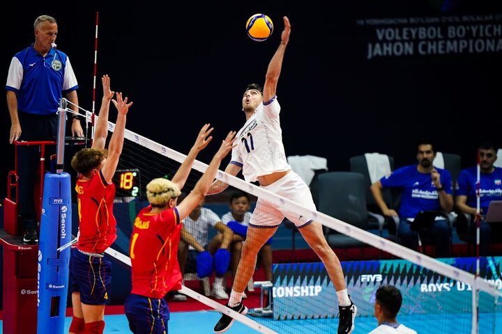 شکست والیبال نوجوانان ایران مقابل اسپانیا