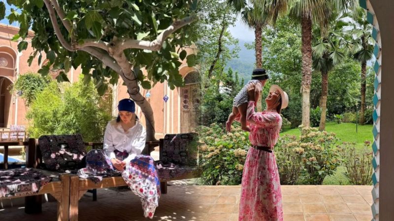 مینا مختاری و بهرام رادان در خانه‌ای استوایی و منحصربه‌فرد؛ از حیاطی دلباز تا گل‌آرایی و عناصر طبیعی چشم‌نواز + عکس و فیلم