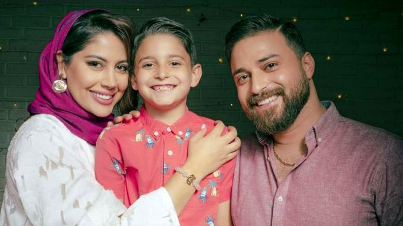 قاب عاشقانه بابک جهانبخش و همسرش در طبیعت شمال + عکس