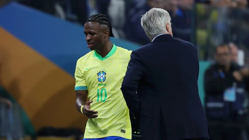 آنچلوتی و کنار گذاشتن وینیسیوس از تیم ملی برزیل؟