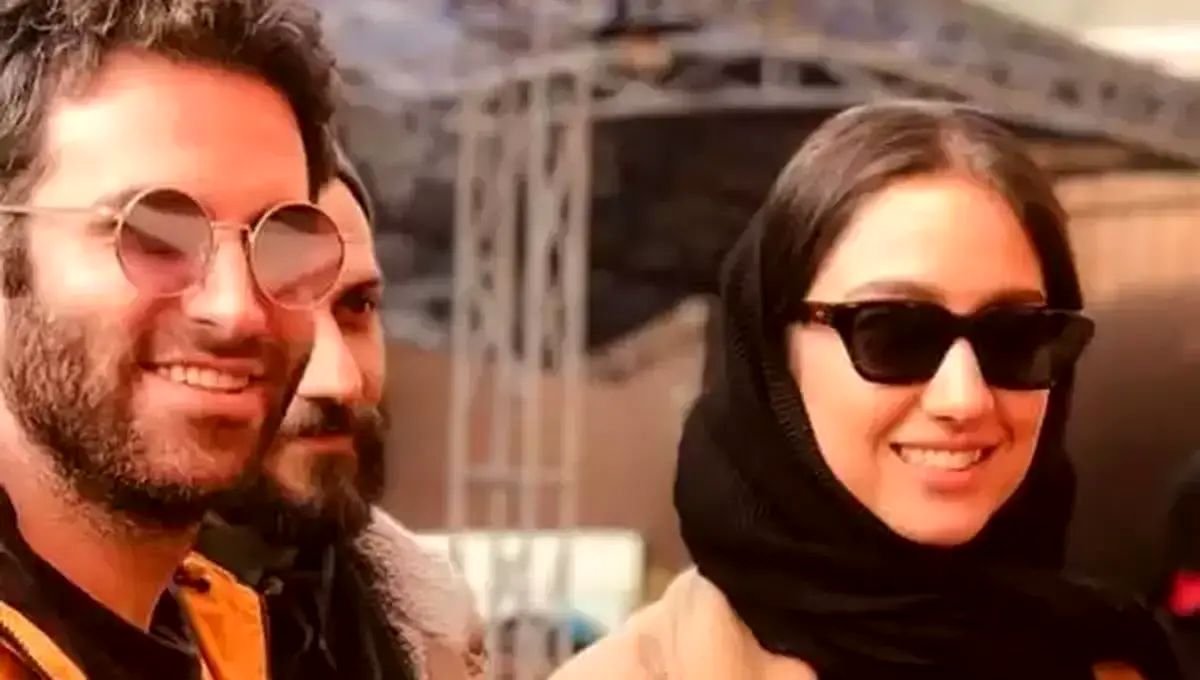 سلفی متفاوت و جنجالی هوتن شکیبا و مهسا حجازی در پشت صحنه تاسیان