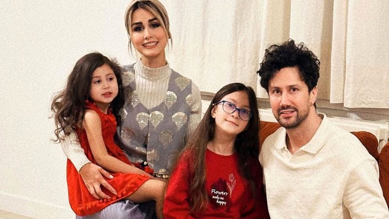 لحظه رمانتیک پدر دختری شاهرخ استخری، نبات و پناه بعد از مدت ها دوری (ویدئو)