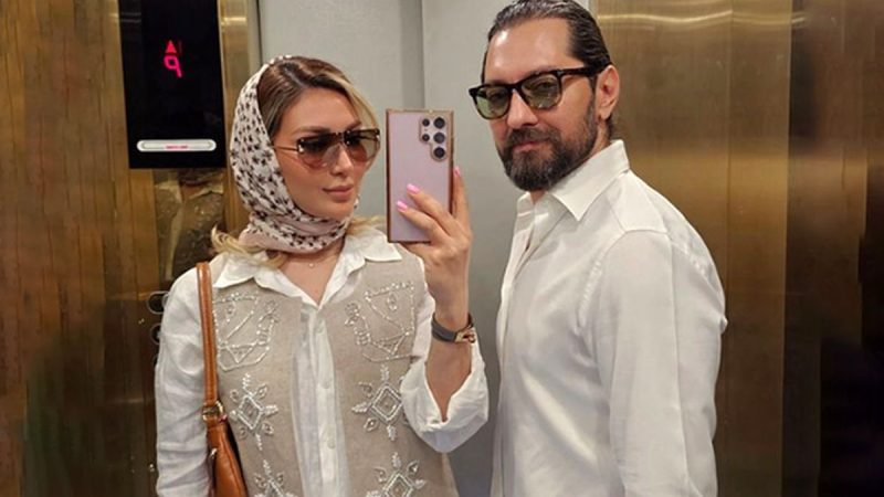 دکوراسیون زیبای خانه بهرام رادان  و مینا مختاری؛ گلدان رومیزی با گل‌های خوشرنگ