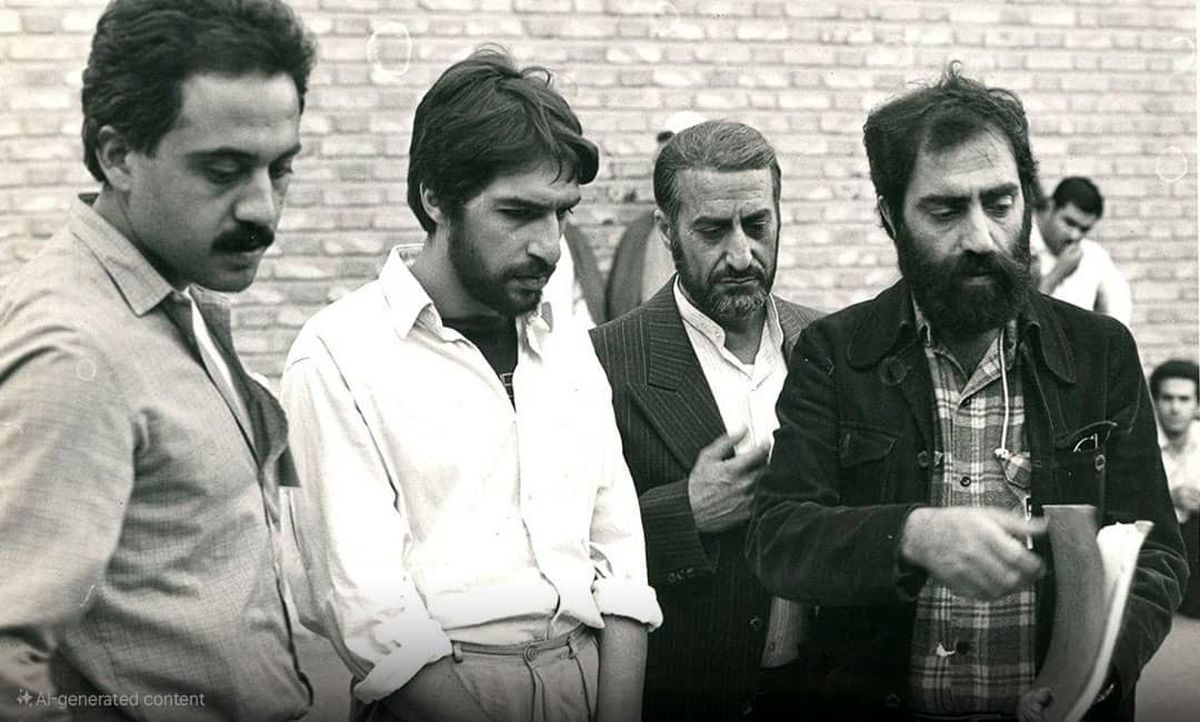 دولت‌آبادی و کیمیایی پشت صحنه‌ی یک فیلم سال ۱۳۵۲ + عکس