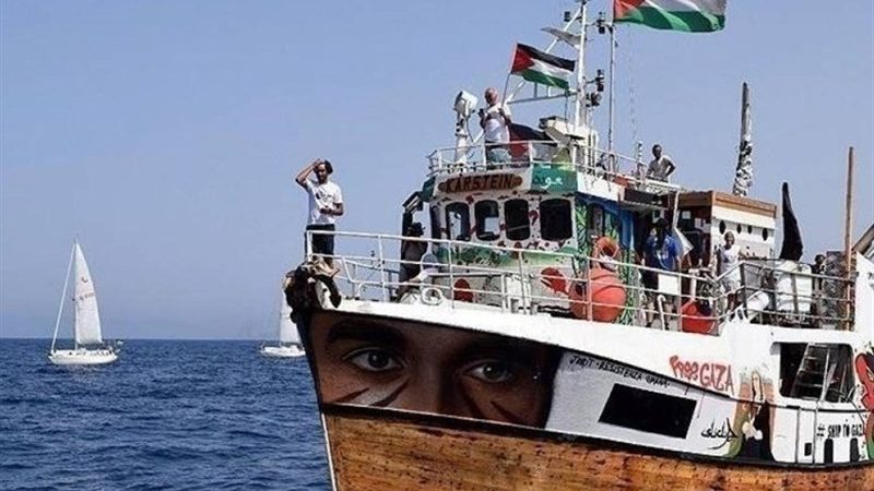 حمله پهپادی به کشتی ناوگان شکست حصر غزه در سواحل تونس