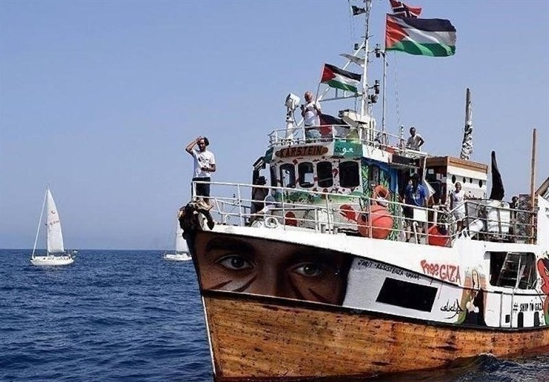 حمله پهپادی به کشتی ناوگان شکست حصر غزه در سواحل تونس