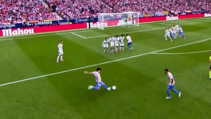 گل چهارم اتلتیکومادرید به رئال مادرید توسط خولین آلوارز