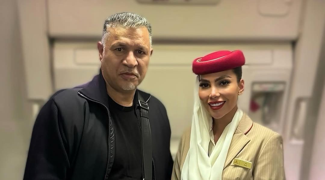 قاب امروز| علی دایی‌ و مهماندار برازنده هواپیمایی امارات‌، نفیسه روشن و خانم اینفلوئنسر، فریبا نادری در میلان‌ و لاله صدیق