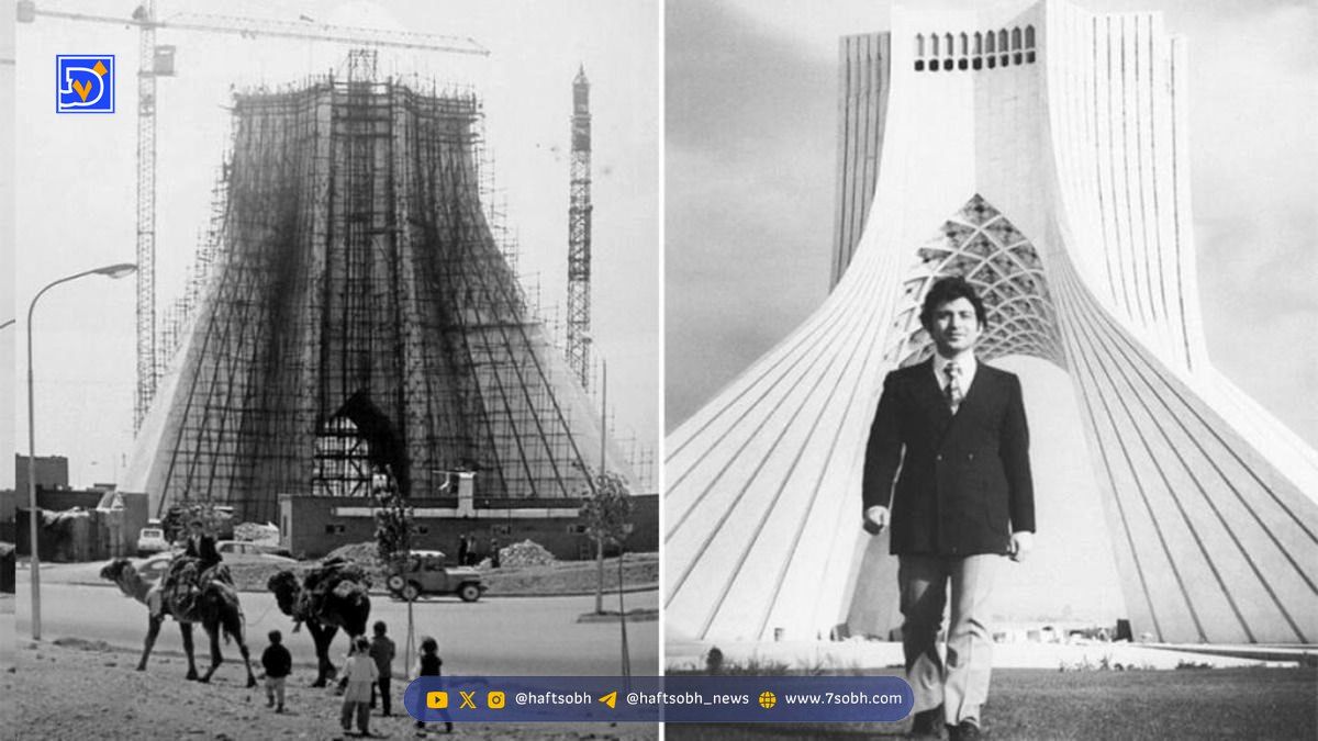سفر به تهران قدیم؛ عکسی نایاب از برج آزادی، در حال ساخت