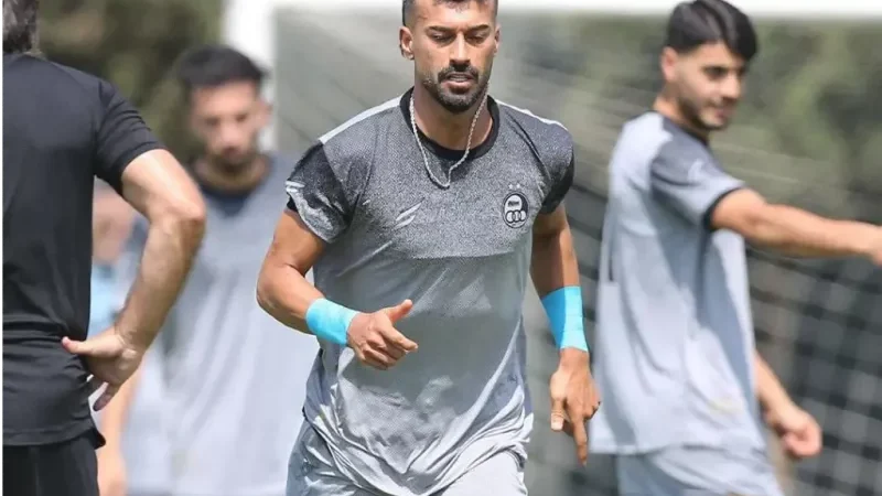 تمرین پرستاره استقلال پیش از سفر به اهواز (عکس)