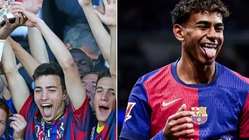 وقتی منیر، لامین یامال بارسلونا بود