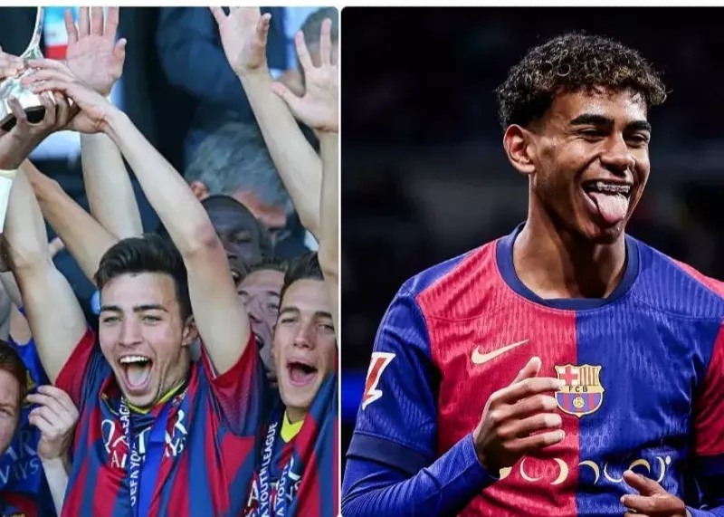 وقتی منیر، لامین یامال بارسلونا بود