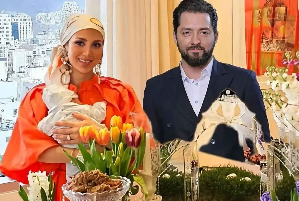 چیدمان شیک و لاکچری خانه مشترک بهرام رادان و مینا مختاری / میز سنگ مرمر، گلدون اشرافی و ویو ابدی به کل تهران