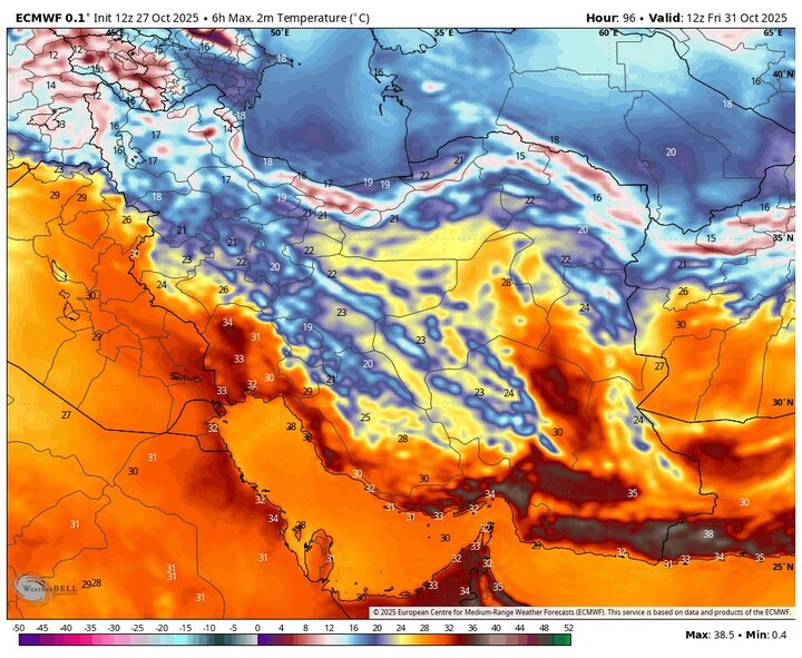 ورود سامانه بارشی جدید به کشور از فردا؛ کاهش ۱۰ درجه‌ای دما در این استان‌ها