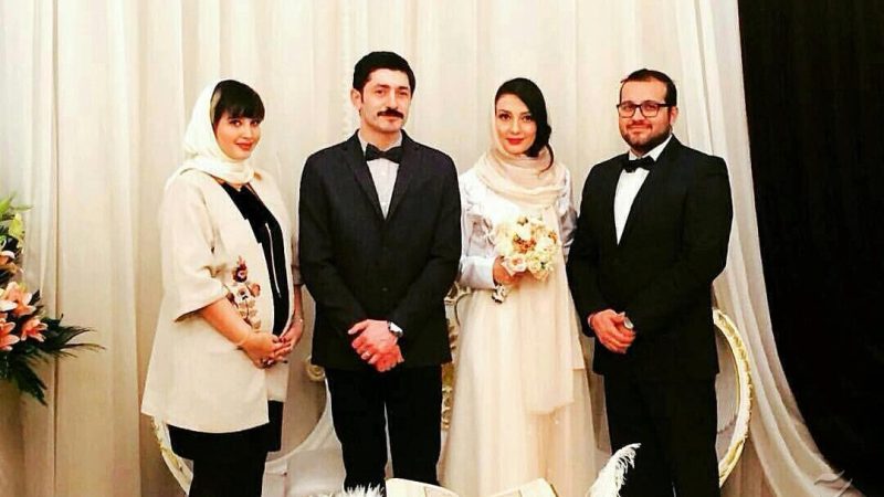 آلبوم عروسی حدیث میرامینی و همسرش