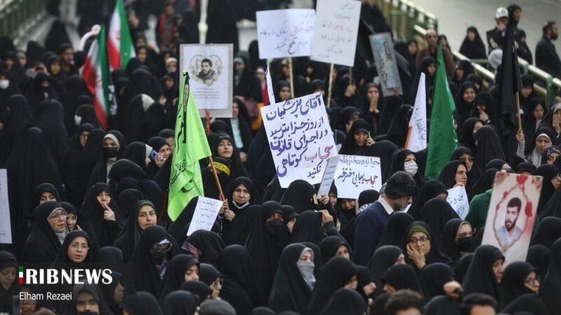 قاب معنادار از تجمع امروز حجاب در تهران