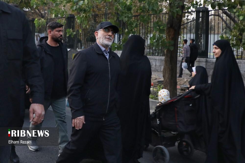 حضور کم‌نظیر سردار قاآنی در تجمع پرشور حجاب خیابان انقلاب