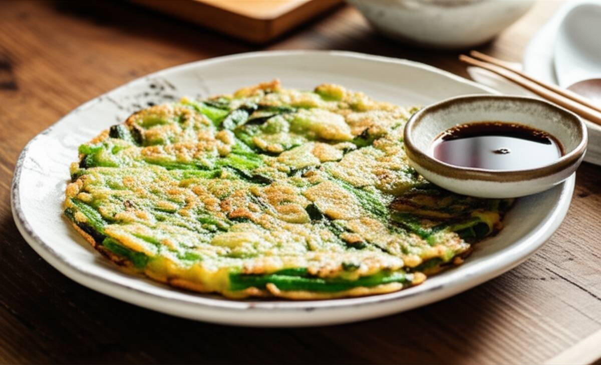 پاجئون؛ پنکیکی سبز و خوشمزه که کره‌ای‌ها را شیفته خود کرده است!