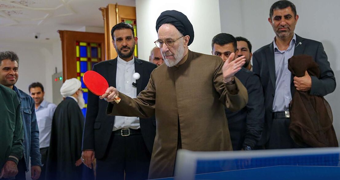 ویدئوی پینگ‌پنگ سیدمحمد خاتمی واقعی است؛ نه ساخته هوش مصنوعی