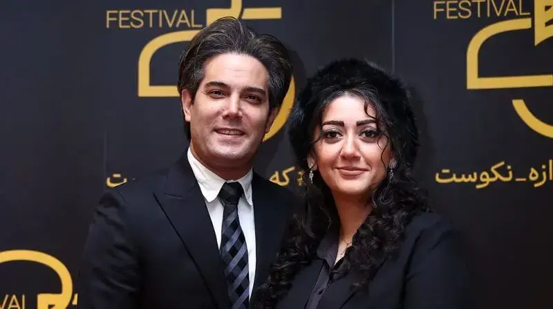 قاب امروز | امیرعلی نبویان و همسرش خوش‌پوش‌ترین زوج مراسم شدند! ماشالا به این همه سلیقه