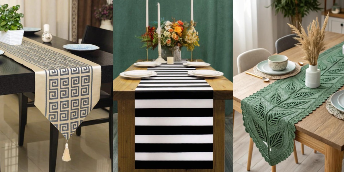 ۴۲ مدل رانر میز ناهارخوری ۲۰۲۵ که با مکرومه، مخمل و ساتن، دکوراسیون شما را متحول می‌کنند!