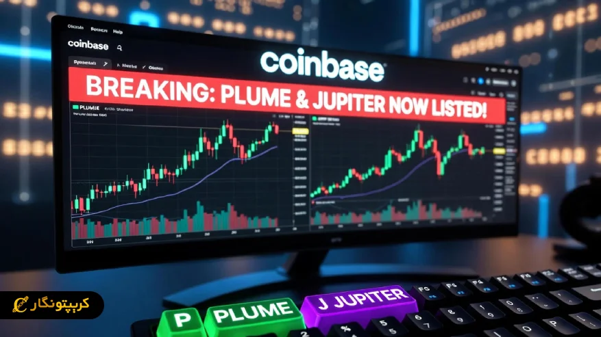 لیست شدن PLUME و JUPITER در کوین بیس - وب‌گردی