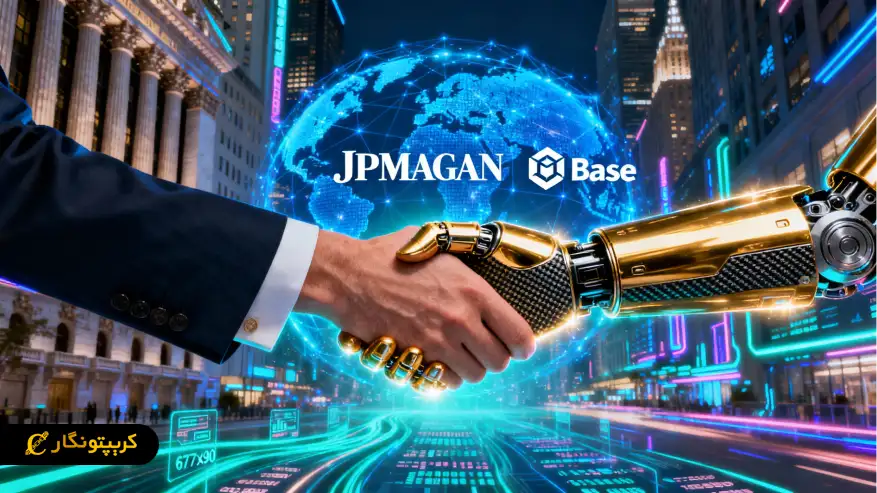 جی پی مورگان با دلار توکنیزه روی بلاکچین بیس، انقلاب مالی دیجیتال را کلید زد!