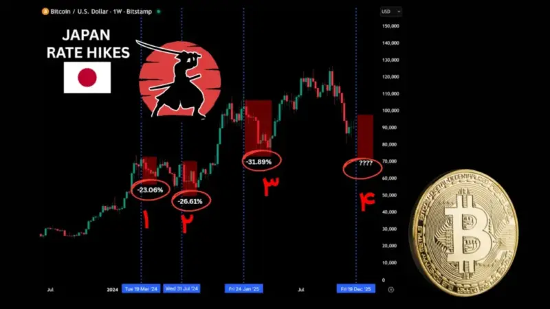هشدار جدی ژاپن به بیت‌کوین؛ سقوط احتمالی قیمت تا زیر ۷۰ هزار دلار در راه است!