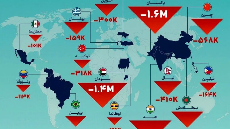 شگفتی آمار ۲۰۲۳؛ کدام کشورها بیشترین موج خروج جمعیت را تجربه کردند؟