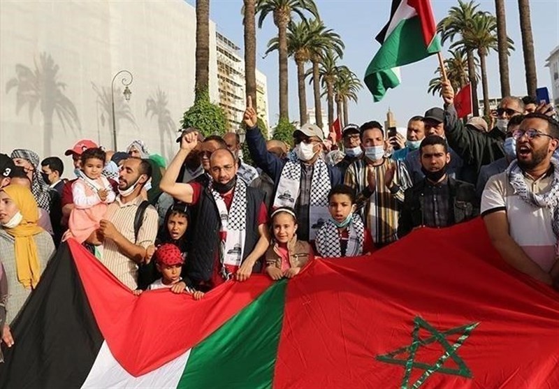 تظاهرات پرشور مغربی‌ها در حمایت از بازسازی غزه و محکومیت جنایات صهیونیست‌ها