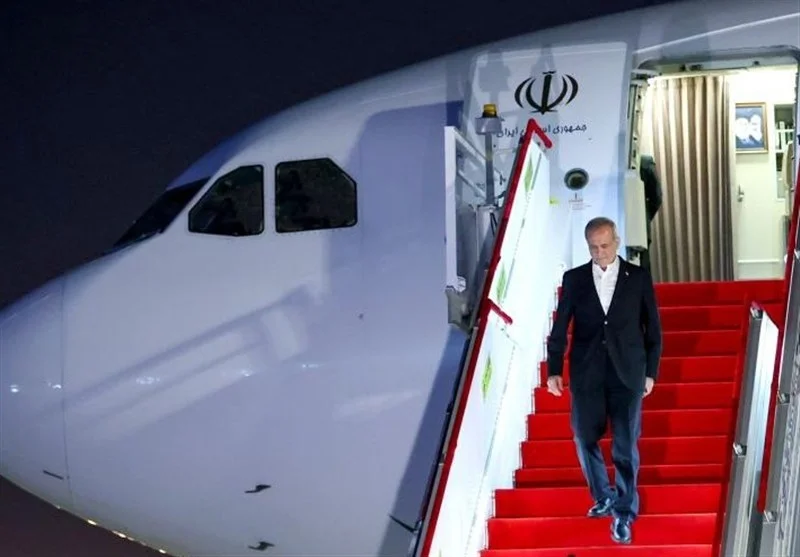 پزشکیان وارد آستانه پایتخت قزاقستان شد - وب‌گردی