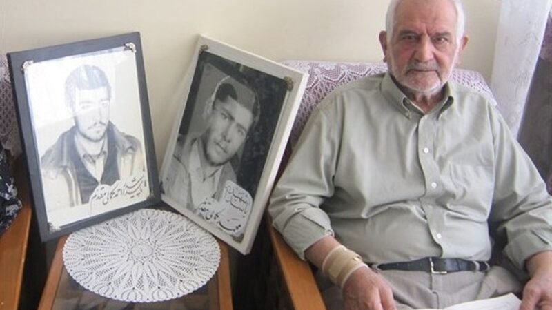 پدر دو شهید والامقام دفاع مقدس به فرزندانش پیوست؛ وداعی تلخ و پراندوه در تفرش