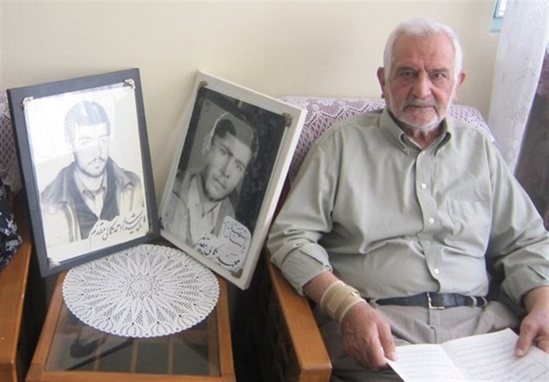 پدر دو شهید والامقام دفاع مقدس به فرزندانش پیوست؛ وداعی تلخ و پراندوه در تفرش