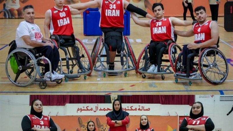 تلاش تیم‌های بسکتبال با ویلچر سه نفره برای قهرمانی در بازی‌های پاراآسیایی جوانان