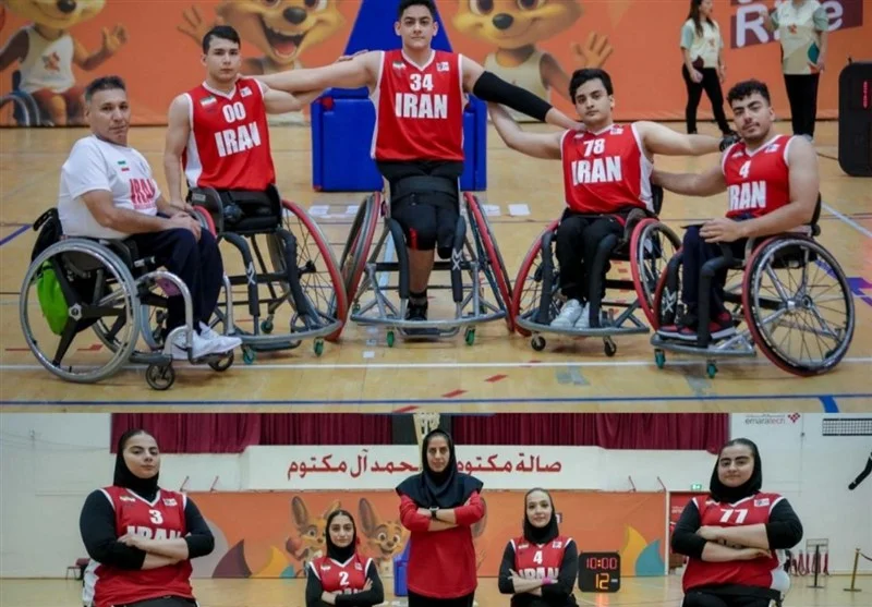 تلاش تیم‌های بسکتبال با ویلچر سه نفره برای قهرمانی در بازی‌های پاراآسیایی جوانان