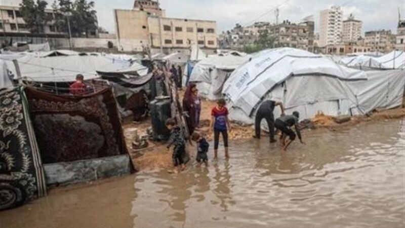 کابوس سرما در غزه؛ نوزادی 8 ماهه قربانی بی‌رحمی طوفان و آوارگی شد