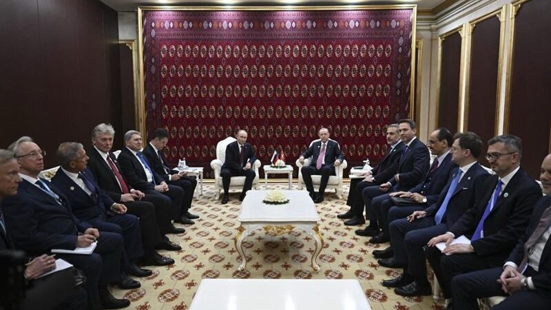 دیدار جنجالی پوتین و اردوغان در ترکمنستان؛ صلح اوکراین در کانون بحث‌ها!