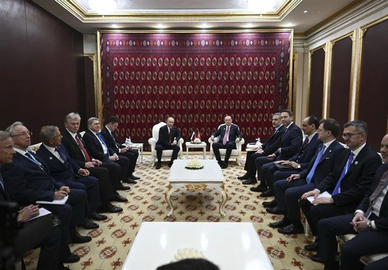 دیدار جنجالی پوتین و اردوغان در ترکمنستان؛ صلح اوکراین در کانون بحث‌ها!