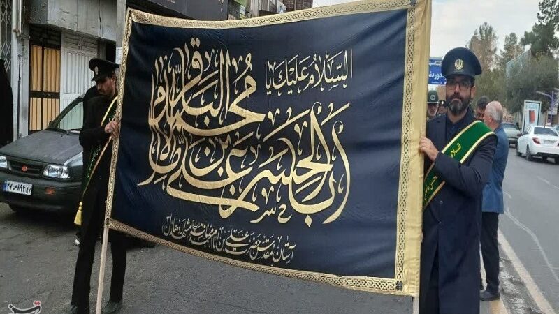 آیین چاووشی‌خوانی ویژه شهادت امامزاده علی بن باقر(ع) در کاشان با حضور عاشقان اهل بیت