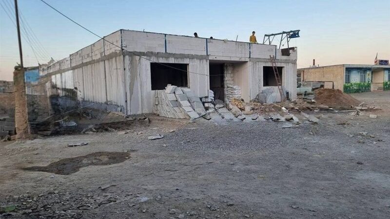 پیشرفت چشمگیر ۷۵ درصدی ساخت مدرسه شهید صالحی در روستای سیرزار کلات