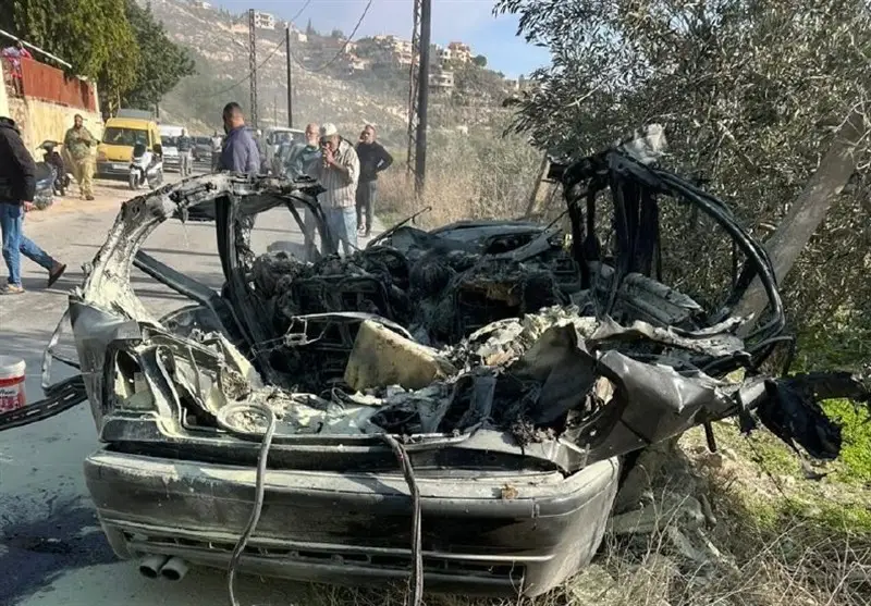 حمله پهپادی رژیم صهیونیستی به صیدا؛ شهادت ۳ شهروند لبنانی در پی نقض آتش‌بس