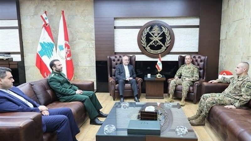 دیدار سفیر ایران با وزیر دفاع و فرمانده ارتش لبنان