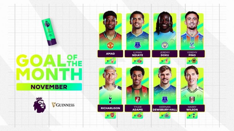 رقابت داغ برای بهترین گل‌های لیگ انگلیس در نوامبر 2025؛ کدام ستاره درخشش کرد؟