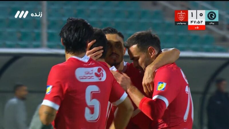 گل اول پرسپولیس به پیکان (اوستون اورونوف)