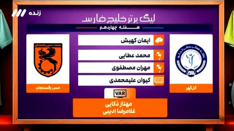 کارشناسی جنجالی داوری دیدار گل گهر و مس رفسنجان؛ حق کدام تیم ضایع شد؟