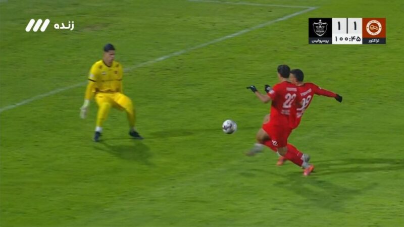 حسین زاده و فرصت ناب مقابل پرسپولیس که روی ضربه چیپی از دست رفت!