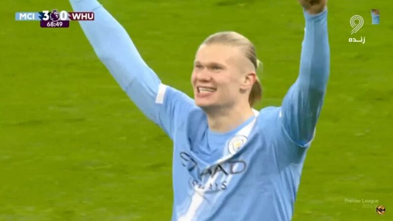 هالند با دبل استثنایی، منچسترسیتی را به اوج برد؛ گل سوم در مقابل وستهام جنجالی شد!