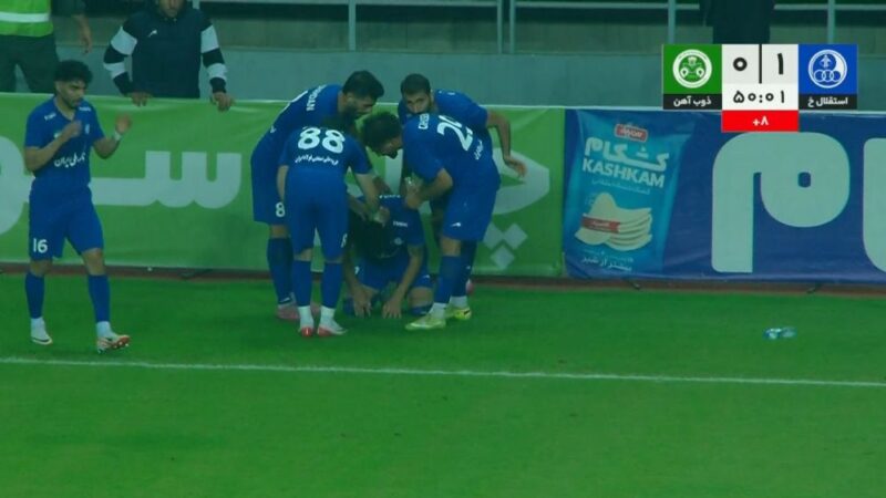 گل تماشایی حجت احمدی؛ استقلال خوزستان ذوب آهن را شوکه کرد!
