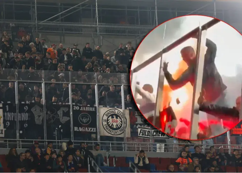 رفتار وحشیانه هواداران فرانکفورت در نوکمپ